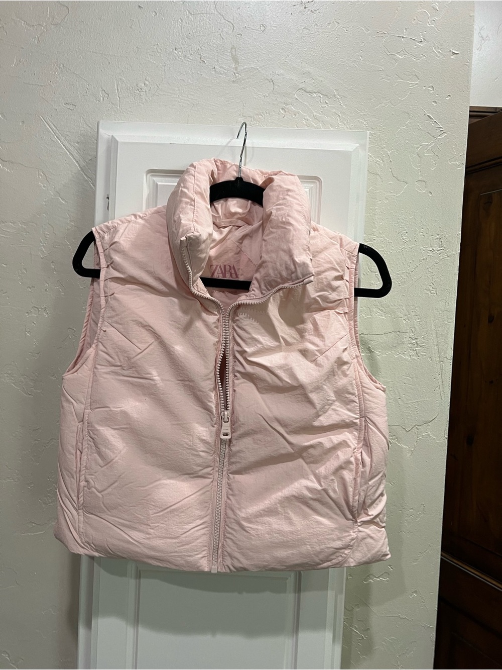ZARA Light Pink Puffer Vest